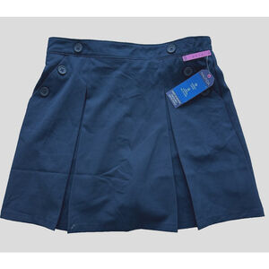 NAUTICA Girl's Short Skort Underneath stretch School Uniform‎ SZ 12.5 Plus-Navy